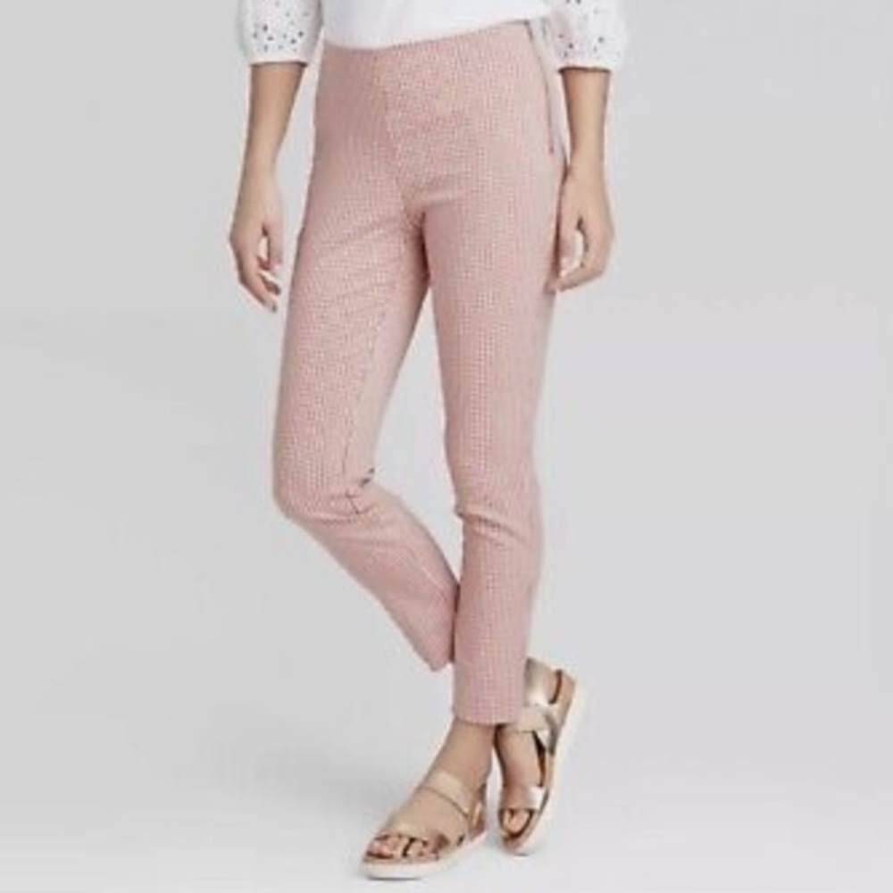 A.new.day checked skinny ankle pant